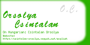 orsolya csintalan business card